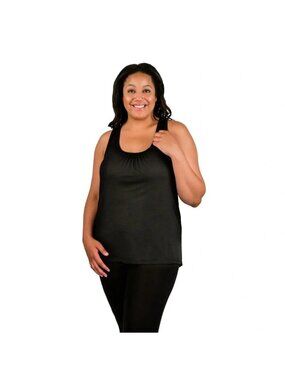 Bamboobies Nursing Tank Top Size Small Crisscross Back Lightweight Strappy Black
